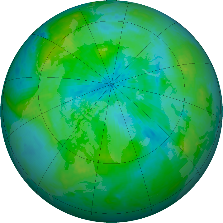 Arctic ozone map for 04 September 2001